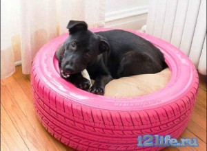 кровать для собаки из шины